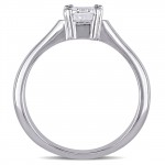Signature Collection White Gold 1 5/8ct TDW Certified Emerald Cut Diamond Solitaire Engagement Ring - Handcrafted By Name My Rings™