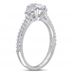 Signature Collection White Gold 1.10ct TDW Oval Diamond Engagement Ring - Handcrafted By Name My Rings™