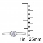 Signature Collection White Gold 1/2ct TDW Diamond Engagement Ring - Handcrafted By Name My Rings™