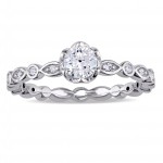Signature Collection White Gold 1/2ct TDW Diamond Halo Infinity Engagement Ring - Handcrafted By Name My Rings™