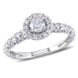 Signature Collection White Gold 1/2ct TDW Diamond Ring - Handcrafted By Name My Rings™