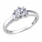 Signature Collection White Gold 1/2ct TDW Diamond Solitaire Engagement Ring - Handcrafted By Name My Rings™