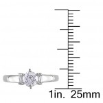 Signature Collection White Gold 1/2ct TDW Diamond Solitaire Engagement Ring - Handcrafted By Name My Rings™