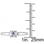 Signature Collection White Gold 1/2ct TDW Diamond Solitaire Ring - Handcrafted By Name My Rings™