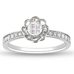 Signature Collection White Gold 1/4ct TDW Diamond Ring - Handcrafted By Name My Rings™