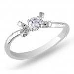 Signature Collection White Gold 1/5ct TDW Diamond Engagement Ring - Handcrafted By Name My Rings™