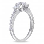 Signature Collection White Gold 1ct TDW Asscher Cut Diamond Ring - Handcrafted By Name My Rings™