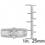 Signature Collection White Gold 1ct TDW Baguette Cut Diamond Ring - Handcrafted By Name My Rings™