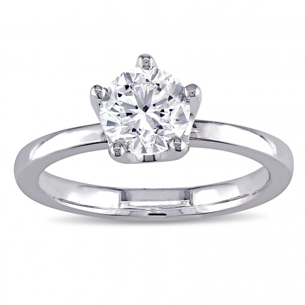 Signature Collection White Gold 1ct TDW Center Solitaire Engagement Ring - Handcrafted By Name My Rings™