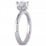 Signature Collection White Gold 1ct TDW Center Solitaire Engagement Ring - Handcrafted By Name My Rings™