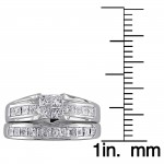 Signature Collection White Gold 1ct TDW Certified Diamond Bridal Ring Set - Handcrafted By Name My Rings™