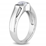 Signature Collection White Gold 1ct TDW Certified Diamond Solitaire Engagement Ring - Handcrafted By Name My Rings™