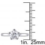 Signature Collection White Gold 1ct TDW Diamond 5-prong Solitaire Engagement Ring - Handcrafted By Name My Rings™