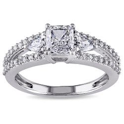 Signature Collection White Gold 1ct TDW Diamond Engagement Ring - Handcrafted By Name My Rings™