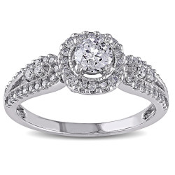 Signature Collection White Gold 1ct TDW Diamond Ring - Handcrafted By Name My Rings™