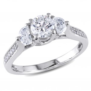 Signature Collection White Gold 1ct TDW Diamond Ring - Handcrafted By Name My Rings™