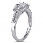 Signature Collection White Gold 1ct TDW IGL-certified Diamond Ring - Handcrafted By Name My Rings™