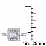 Signature Collection White Gold 1ct TDW Princess Cut Diamond Ring - Handcrafted By Name My Rings™