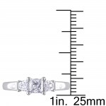 Signature Collection White Gold 1ct TDW Princess-Cut Diamond Ring - Handcrafted By Name My Rings™
