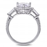 Signature Collection White Gold 2 1/4ct TDW Heart and Round-Cut Diamond Engagement Ring - Handcrafted By Name My Rings™