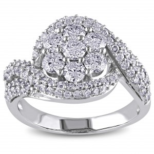 Signature Collection White Gold 2ct TDW Diamond Engagement Ring - Handcrafted By Name My Rings™