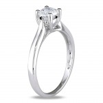 Signature Collection White Gold 3/4ct TDW Certified Diamond Ring - Handcrafted By Name My Rings™