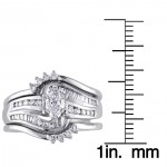 Signature Collection White Gold 3/4ct TDW Diamond Bridal Set - Handcrafted By Name My Rings™