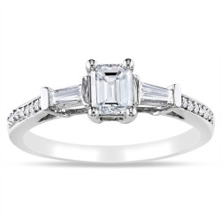 Signature Collection White Gold 3/4ct TDW Diamond Ring - Handcrafted By Name My Rings™