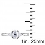 Signature Collection White Gold 3/4ct TDW Fancy Cut Oval Diamond Ring - Handcrafted By Name My Rings™