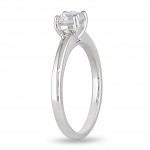 Signature Collection White Gold 3/5ct TDW Certified Diamond Solitaire Ring - Handcrafted By Name My Rings™