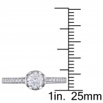 Signature Collection White Gold 5/8ct TDW Diamond Floral Engagement Ring - Handcrafted By Name My Rings™