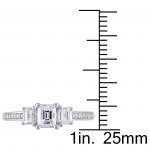 Signature Collection White Gold 7/8ct TDW Emerald-cut Diamond Ring - Handcrafted By Name My Rings™