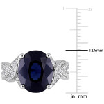 Signature Collection White Gold Black Spinel and 1/3ct TW Diamond Infinity Solitaire Engagement Ring - Handcrafted By Name My Rings™