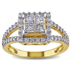 Signature Collection Gold 1ct TDW Diamond Ring - Handcrafted By Name My Rings™
