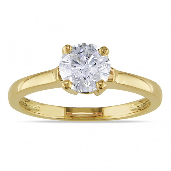 Signature Collection Gold 1ct TDW Diamond Solitaire Ring - Handcrafted By Name My Rings™