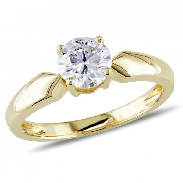Signature Collection Gold 3/4ct TDW Diamond Solitaire Ring - Handcrafted By Name My Rings™