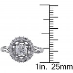 Signature Collection White Gold 3/4ct TDW Diamond Crown Halo Ring - Handcrafted By Name My Rings™