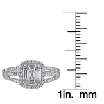 Signature Collection White Gold 4/5ct TDW Emerald Shape Diamond Ring - Handcrafted By Name My Rings™