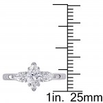 Signature Collection White Gold 7/8ct TDW Certified Marquise and Pear-Cut Diamond Engagement Ring - Handcrafted By Name My Rings™