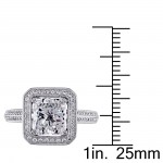 Signature Collection White Gold Sapphire Tourmaline and 2 3/4ct TDW Radiant Cut Certified Diamond Ring - Handcrafted By Name My Rings™