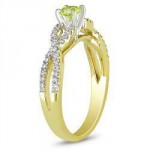 Signature Collection Gold 1/2ct TDW Yellow and White Diamond Ring - Handcrafted By Name My Rings™