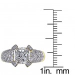 Signature Collection Gold 2 5/8ct TDW Princess Diamond Ring - Handcrafted By Name My Rings™