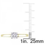 Signature Collection Gold 1/2ct TDW Diamond and Pink Sapphire Solitaire Engagement Ring  Handcrafted By Name My Rings™