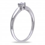 Sterling Silver 1/10ct TDW Princess Diamond Ring - Handcrafted By Name My Rings™