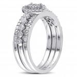 Sterling Silver 1/3ct TDW Oval Diamond Bridal Set - Handcrafted By Name My Rings™