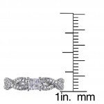 Sterling Silver 1/3ct TDW Princess-cut Braided Diamond Ring - Handcrafted By Name My Rings™