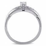 Sterling Silver 1/4ct TDW Diamond Promise-style Ring - Handcrafted By Name My Rings™