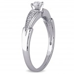 Sterling Silver 1/4ct TDW Diamond Promise-style Ring - Handcrafted By Name My Rings™