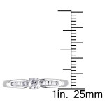 Sterling Silver 1/4ct TDW Round-cut Diamond Promise Ring - Handcrafted By Name My Rings™