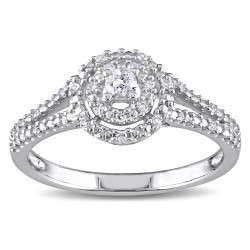 Sterling Silver 1/5ct TDW Diamond Ring - Handcrafted By Name My Rings™